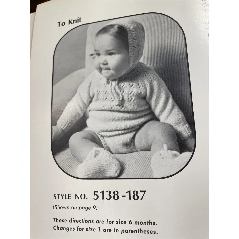Vintage 1972 The Bernat Baby Album 187 Knitting Crochet Craft Pattern Booklet